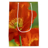 Mooie rode papavery medium cadeauzakje (Achterkant)