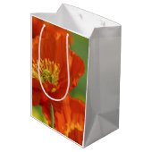 Mooie rode papavery medium cadeauzakje (Achterkant Gekanteld)