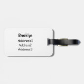 Mooie rode pick-uptruck cartoonillustratie bagagelabel (Achterkant horizontaal)