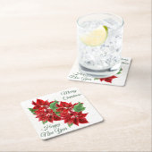 Mooie rode Poinsettia boeket papier Onderzetters (Insitu)