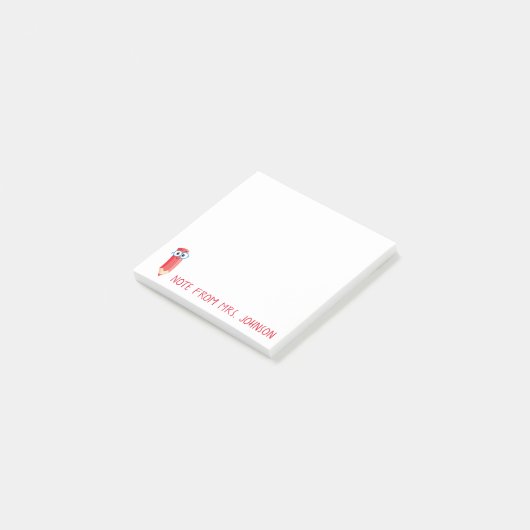 Mooie rode potloodnotities post-it® notes (Schuin)