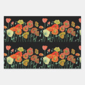 Mooie rode rode roze en inktschilderende Waterverf Inpakpapier Vel (Voorkant 2)