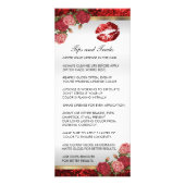 Mooie rode rode roze glitter Lip instructies Reclamekaart (Achterkant)