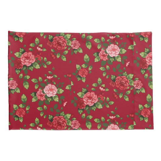 Mooie rode rode roze roodrover Hoesje Kussensloop (Achterkant-Rechts)