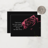 Mooie rode rode rozenzwarte achtergrond Dank je ka Notitiekaartje (Voorkant / Achterkant in situ)