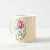 Mooie rode roos aangepaste mok (Voorkant links)