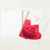 Mooie Rode Roos Aangepaste Naam Planner (Display)