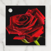 Mooie rode roos bedankjes labels (Voorkant)