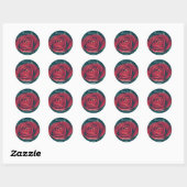 Mooie Rode Roos Bloem Bruiloft Favor Sticker (Vel)
