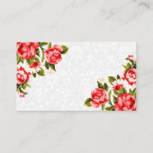Mooie Rode Roos Bloemig Informatiekaartje (Achterkant)