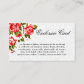 Mooie Rode Roos Bloemig Informatiekaartje (Voorkant)