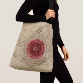 Mooie Rode Roos Bloemige Boodschappentas Crossbody Tas