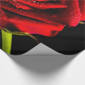 Mooie rode roos cadeaupapier (Hoek)