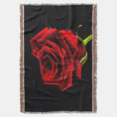 Mooie rode roos deken (Voorkant Verticaal)