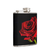 Mooie rode roos heupfles (Rechts)