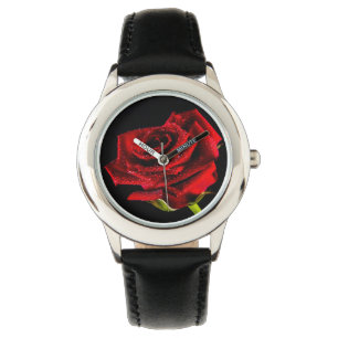 Mooie rode roos horloge