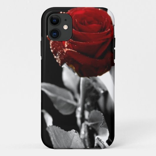 Mooie rode roos met zwart & witte achtergrond Case-Mate iPhone case (Achterkant)