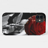 Mooie rode roos met zwart & witte achtergrond Case-Mate iPhone case (Achterkant (horizontaal))