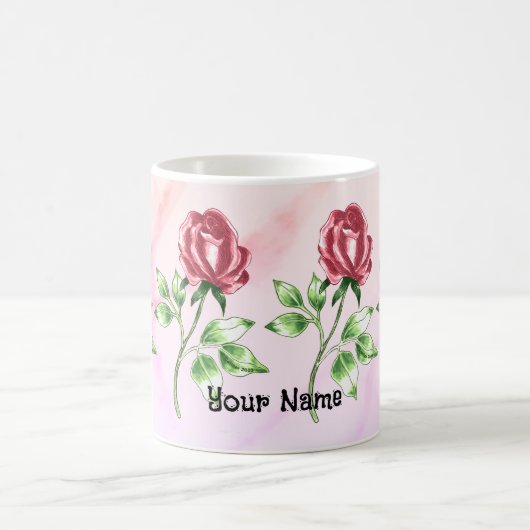 Mooie rode roos mokken (Center)