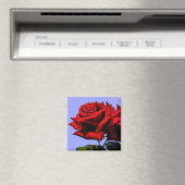 Mooie Rode Roos Natuur Bloem Magneet (Insitu (Vaatwasser))
