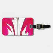 Mooie Rode roos onder de witte hemel Bagagelabel (Voorkant horizontaal)