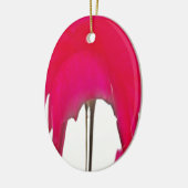 Mooie Rode roos onder de witte hemel Keramisch Ornament (Links)