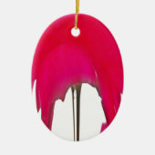 Mooie Rode roos onder de witte hemel Keramisch Ornament (Voorkant)