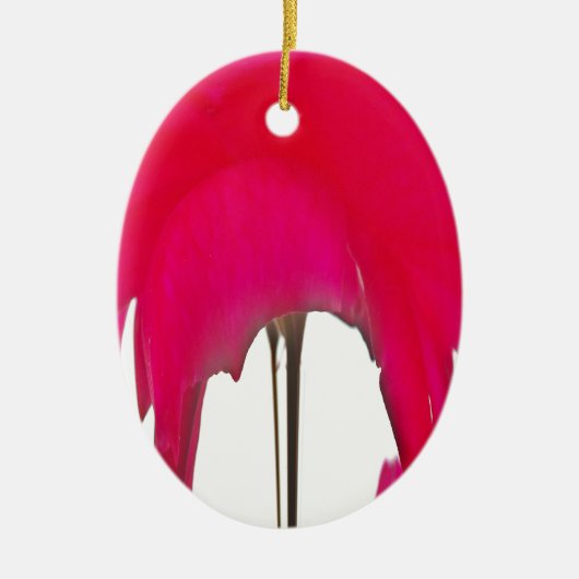 Mooie Rode roos onder de witte hemel Keramisch Ornament (Voorkant)