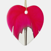 Mooie Rode roos onder de witte hemel Keramisch Ornament (Rechts)