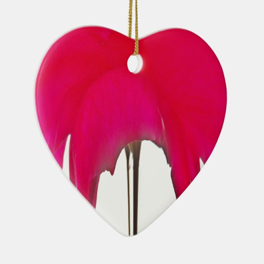 Mooie Rode roos onder de witte hemel Keramisch Ornament (Rechts)