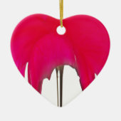 Mooie Rode roos onder de witte hemel Keramisch Ornament (Voorkant)