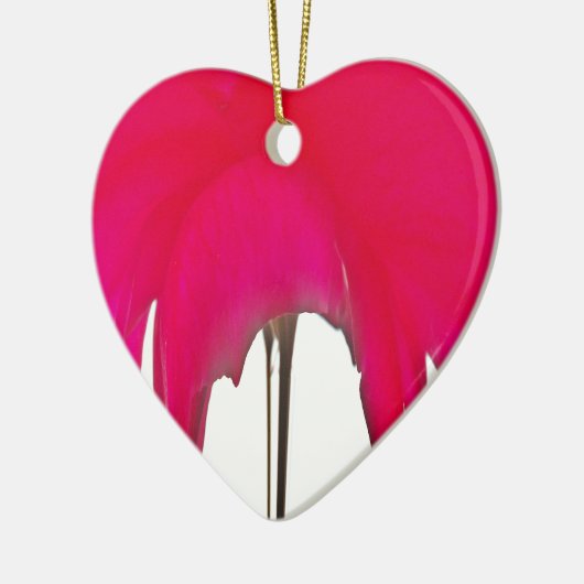 Mooie Rode roos onder de witte hemel Keramisch Ornament (Links)