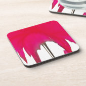 Mooie Rode roos onder de witte hemel Onderzetter (Linkerzijde)