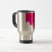 Mooie Rode roos onder de witte hemel Reisbeker (Voorkant links)