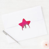 Mooie Rode roos onder de witte hemel Ster Sticker (Envelop)