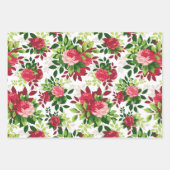 Mooie rode roos patroon wikkelen papieren vellen (Voorkant)