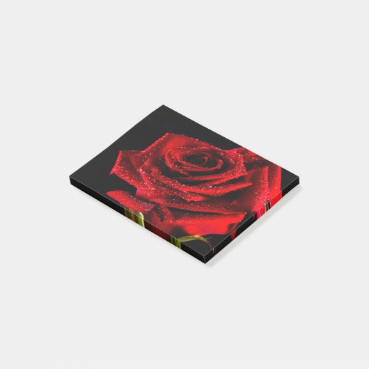 Mooie rode roos post-it® notes (Schuin)
