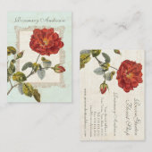 Mooie rode roos voor tuinman visitekaartje (Voorkant / Achterkant)