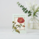 Mooie rode roos voor tuinman visitekaartje (Staand voorkant)