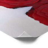 Mooie rode roze 25-tafel-weddenschapenkaart poster (Hoek)