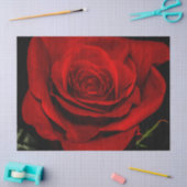 Mooie rode roze bloem foto tissuepapier (Craft)