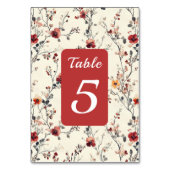 Mooie Rode & Roze Elegante Bloemstukken  Kaart (Achterkant)