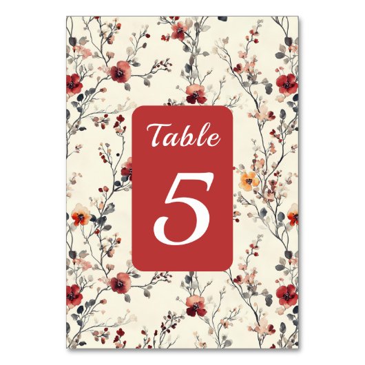 Mooie Rode & Roze Elegante Bloemstukken Kaart (Achterkant)