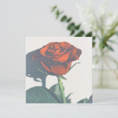 Mooie rode roze Jouw tekst platte Kaart (Staand voorkant)