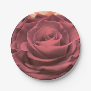 Mooie rode roze rozen bloemen foto romantisch papieren bordje