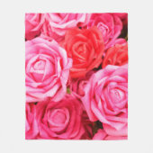 Mooie rode roze rozen fleece deken (Voorkant)
