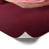 Mooie rode roze rozen poster (Hoek)