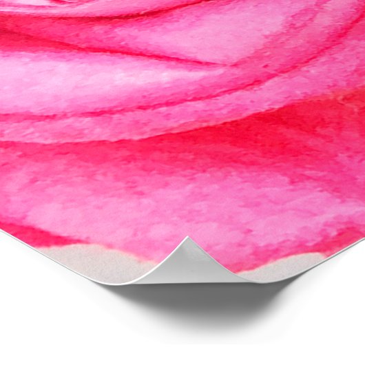 Mooie rode roze rozen poster (Hoek)