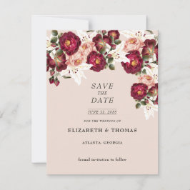 Mooie Rode Roze Rozen Witte Lelies Bruiloft Opslag Save The Date