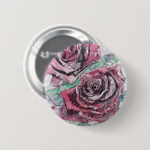 Mooie rode roze Waterverf schilderen Ronde Button 5,7 Cm (Voorkant /achterkant)